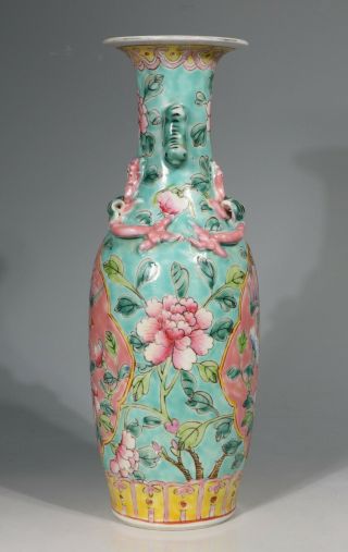 A Large Chinese Famille Rose Straits Peranakan Vase 19/20thC 4