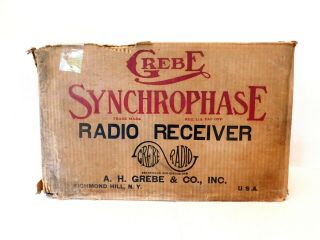 Vintage 1920s Antique Old Grebe Synchrophase Model Radio,  Many Photos
