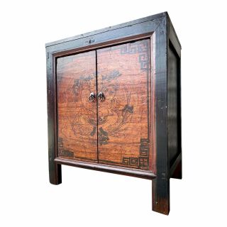 Late 19th Century Antique Mongolian Chinese 2 Door Cabinet