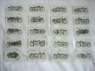 Antique Lambert & Butler Cigarette Cards.  Motor Cycles.  Series A 1923.  Full Set.