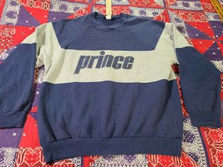 Vintage 80s Prince Tennis Sportswear Two Tone 2 Tone Soft Hip Hop Sweatshirt