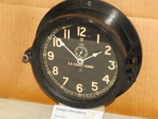 Chelsea Vintage Ships Clock 6 " Dial U.  S Coast Guard Ww2 1943 Restored