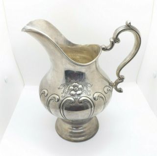 Old Gorham Chantilly Countess Hand Chased Sterling Silver Water Pitcher 1031 - 2