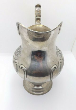 Old Gorham Chantilly Countess Hand Chased Sterling Silver Water Pitcher 1031 - 2 2