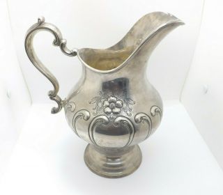 Old Gorham Chantilly Countess Hand Chased Sterling Silver Water Pitcher 1031 - 2 3