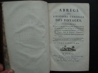 1780 DE LA HARPE Atlas Abrege L ' Histoire Generale des Voyages map plates Vol 5 3