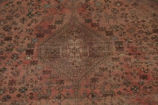 Antique Geometric Tribal Abadeh Area Rug Wool Hand - knotted Oriental 8x10 Carpet 4