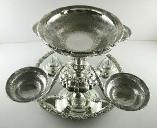 Antique English Silver Plate Epergne Candelabra Centerpiece with Plateau 2