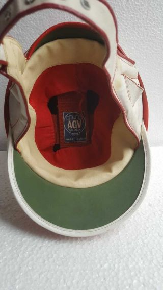 VINTAGE MOTORCYCLE CAR AGV VALENZA MADE IN ITALY HELMET YEARS 50s 5