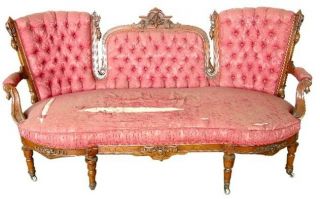 American Victorian Sofa,  Parlor,  1800 - 1899 2341