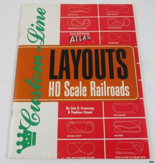 1982 Atlas Custom Line Layouts Ho Scale Model Electric Railroads Booklet