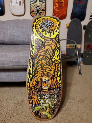1989 Rare Santa Cruz Salba Tiger Skateboard Deck Vision Powell Not A Reissue