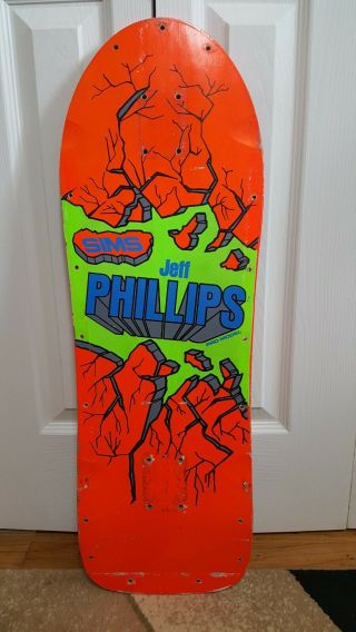 Vintage Skateboard Sims Jeff Phillips