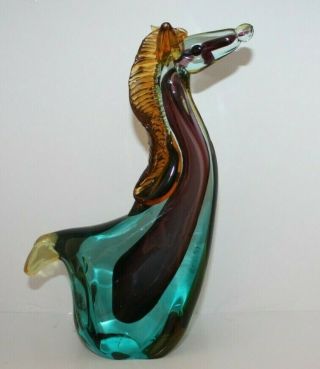 Antique Murano Sommerso Art Glass Horse 8 " X 4 - 1/2 "