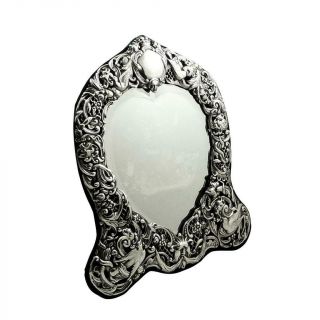Antique Edwardian Sterling Silver Dressing Table Mirror 1901