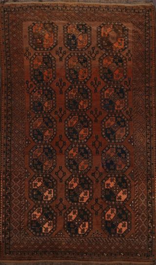 Vintage Tribal Balouch Afghan Geometric Area Rug Living Room Hand - Knotted 8 