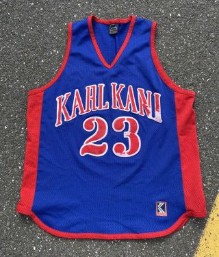 Vintage 90’s Karl Kani Jeans 23 Embroidered Basketball Jersey Size Xl