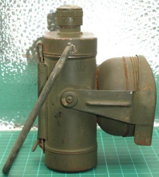 Antique British WW2 Electric Blackout Lantern Lamp - Green 3