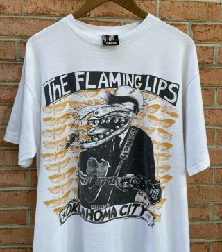 Rare Vintage 1995 The Flaming Lips T Shirt Band Tee Sonic Youth Nirvana Xl Giant