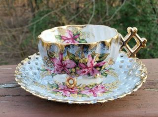 Vintage Royal Halsey Teacup And Saucer
