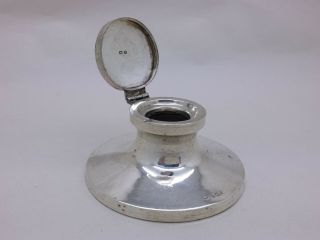 1920 Solid Sterling Silver Capstan Inkwell By Samuel M Levi Birmingham