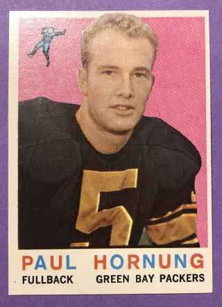 1959 Topps 82 Paul Hornung Green Bay Packers 2nd Year