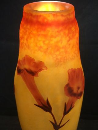 Rare Antique Delicate DAUM NANCY Vase France 13 - 1/4” Tall 5