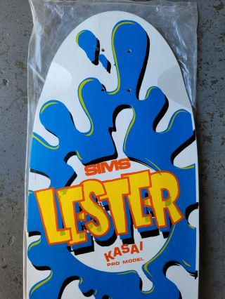 1983 Vintage SIMS Lester Kasai Splash Splatter Blem Skateboard Deck 4