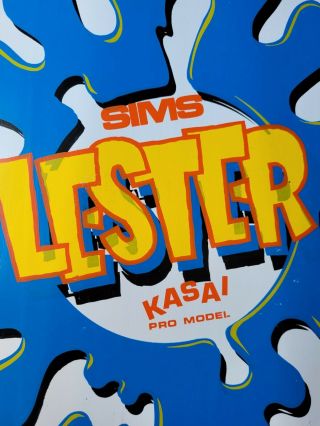 1983 Vintage SIMS Lester Kasai Splash Splatter Blem Skateboard Deck 6