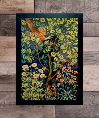 William Morris Pheasant Bird Tree A3 Framed Wall Art Print Picture Gift Present