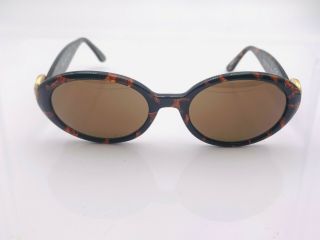 Vintage Jean Patou Sp728 Black Brown Oval Sunglasses Frames France
