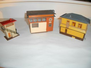 A Selection Of Signal Box Building Kits.  Assembled Ho/oo Scale.