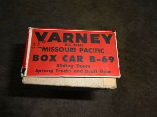 Vin Varney Ho Gauge All Steel Kit (built) Missouri Pacific Boxcar Boxed