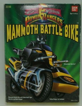 Vintage 1993 Vintage Mighty Morphin Power Rangers Mammoth Battle Bike W/ Figure