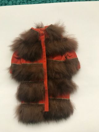 Vintage Barbie Mod Francie Htf Sears Exclusive Furry Go Round Coat (1967)