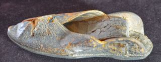 Antique Chinese Leather Overshoe Handmade For Bound Feet Uu160a