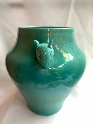 Large Chinese Antique China Green Glazed Crackle porcelain Ceramic Jar Vase 4