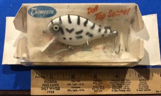 Thompson Doll Top Secret In Coach Dog Vintage Fishing Lure