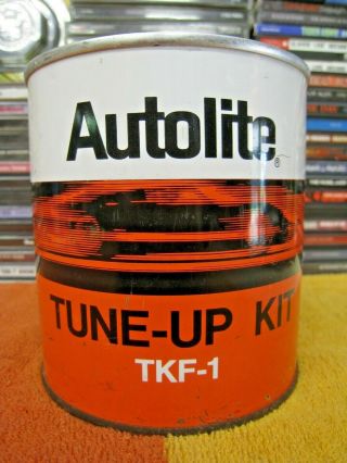 Vintage Ford Autolite Tin Tune - Up Kit Can For Display Fomoco Parts Dealership
