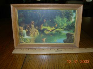 Vintage Framed Art Print - Paul Detlefsen - The Old Swimming Hole.  7.  5 5 Inches