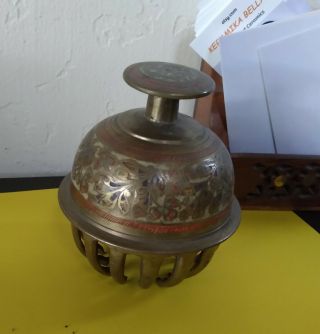 Vintage Tibetan Brass Claw Bell,  Buddist Temple,  4 " H