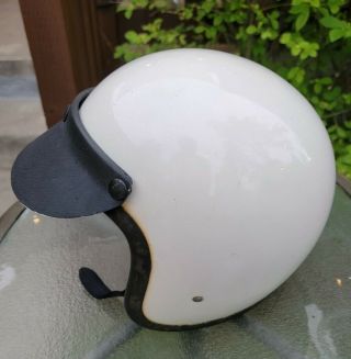 Vintage Snell Bell Toptex Open Face Helmet Dated 1962 Size 7 1/4