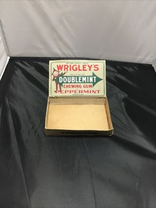 Vintage Empty Wrigley’s Doublemint Chewing Gum Antique Store Display Box