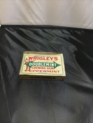 Vintage Empty Wrigley’s Doublemint Chewing Gum Antique Store Display Box 2