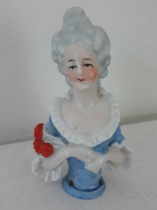 Vintage /antique Porcelain Half Lady Doll 9cm