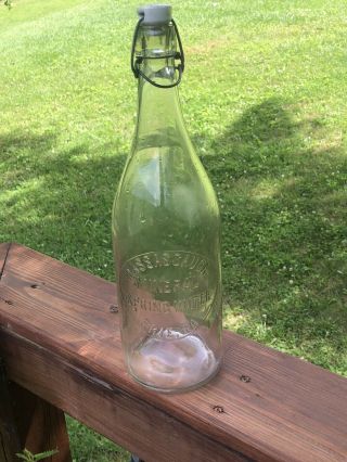 Vintage / Antique 1/2 Gallon Massassauga Mineral Spring Water Bottle Erie,  Pa