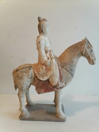 Horse And Rider Chinese Northern Wei Dynasty (386 - 534) Pottery Mingqi Ming Ch 