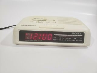 Vintage Sony Dream Machine Clock Radio Am/fm Alarm Model Icf - C25