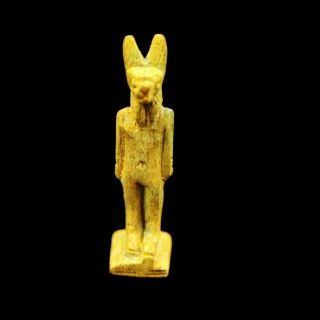 Rare Antique Egyptian Amulet Figurine Of God Anubis God Of Death.  Small