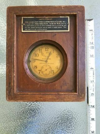 1942 Hamilton Bureau Of Ships U.  S.  Navy Chronometer Watch Model 22 Runs